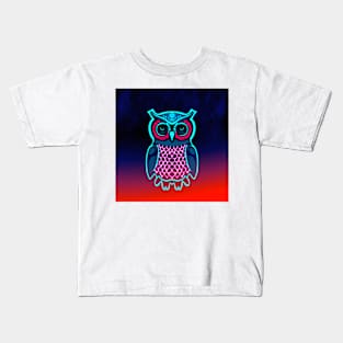 Copy of Synthwave owl Kids T-Shirt